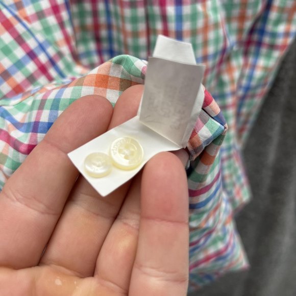 Vineyard Vines Shirt Men XS Slim Fit Whale White Casual Button Down Dress Check - Picture 14 of 15